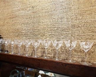 CRYSTAL STEMWARE-ETCHED 12PC
