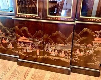 1980's Oriental style china cabinet, very good condition!