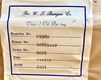 Original Oil Painting of "VENICE" by Zoli