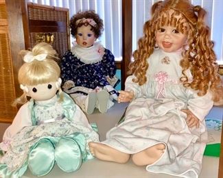 Collectible dolls, signed