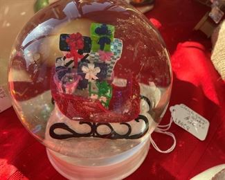 Sleigh Snow Globe, $20