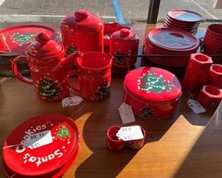 Gorgeous Christmas Red Pottery!! Huge Assortment