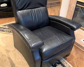 Sumptuous black leather recliner. Details and pricing will be available on November 19th after 6 p.m. at https://shop.mlestatesales.com