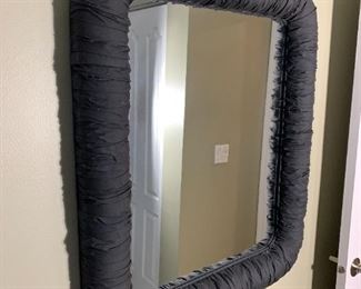 Fabric wrapped framed mirror. Details and pricing will be available on November 19th after 6 p.m. at https://shop.mlestatesales.com