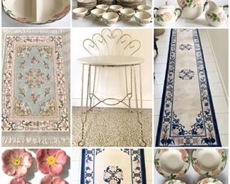 Mahogany Buffet, Vintage Cane Chairs, Weiman Walnut End Tables, Bronze Demeter/Ceres Goddess Statue, Maytag Washing Machine, GE Electric Dryer, White Whirlpool Refrigerator, Compact Refrigerator Freezer, Murano Glass, Desert Rose Dinnerware & Serving Items, ...