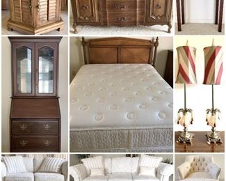 Queen Bed, Secretary Desk