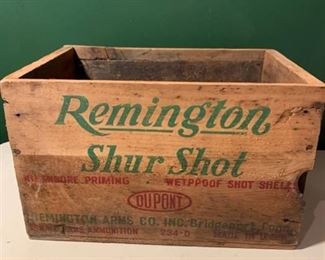 Vintage Remington Shur Shot Wooden Ammunition Crate Location Shelf 2