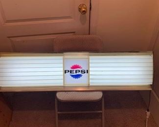 Vintage Pepsi Menu Board Light Works Location Basement BR