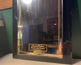 Johnnie Walker Black Label Scotch Bar Mirror Location Basement BR