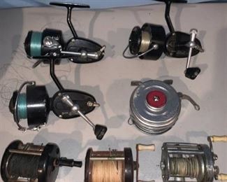 Lot of 7 Fishing Reels Garcia Mitchell Location Bar