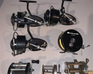 Lot of 7 Fishing Reels Garcia Mitchell Location Bar