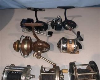 Lot of 7 Fishing Reels Garcia Mitchell Location Bar