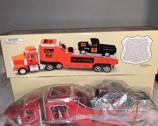 1999 1:32 Scale Phillips 66 Car Carrier With Pickup Truck Location Spare