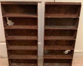 Pair of Vintage Rusty 6 Loaf Bread Pans Great For Display Shelves Location 2D