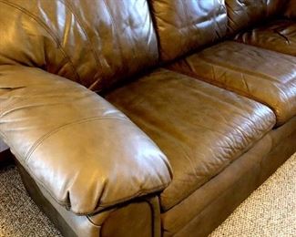 AND...A Three Cushion Leather Sofa...