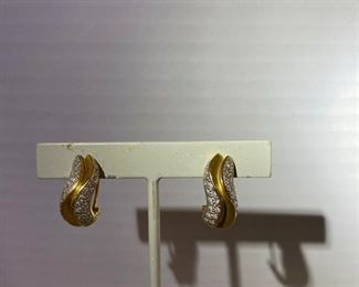 29/ $350 - 14kt yellow gold French back earrings 0.282 oz 