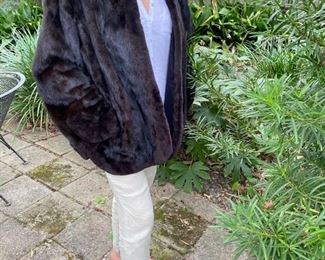 50/ Nina Ricci mink & sherling jacket sz 10-12 $350