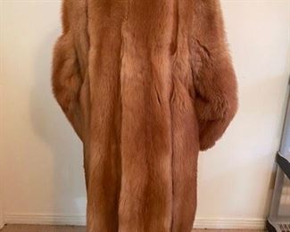 53/ Curl lamb collar and fox  3/4 coat sz 10 to 14 $275