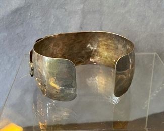 93. Sterling silver brutalist bracelet $195