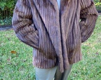 98. Mink channeled jacket size 8-10  $195