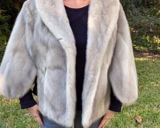 103.  Grey mink large cape  size 8-12   $250