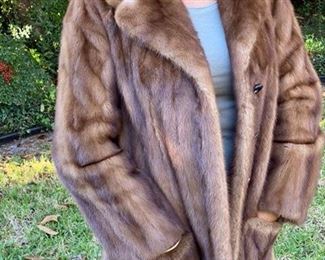 104. Brown mink jacket vintage 60’s   size 6-10  $250  