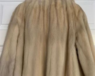 111 - $395 beige mink 1970’s vintage 3/4 coat sz 10