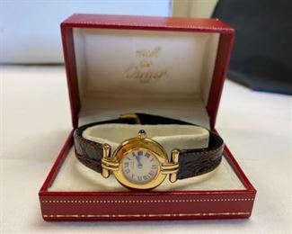 #130 - Cartier watch Colisée with original box and bag from store $950 