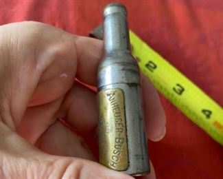 #143 - Rare Antique Corkscrew, 1897 Anheuser Busch Bottle with Hidden Corkscrew. $90
