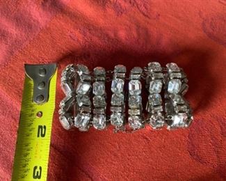 #146 - Large vintage rhinestone bracelet $70