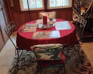 Wrought Iron Breakfast Table & Chairs