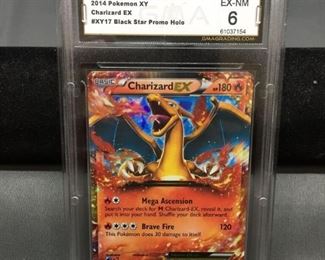 GMA Graded 2014 Pokemon XY Black Star Promo CHARIZARD EX Holofoil Rare Trading Card - EX-NM 6