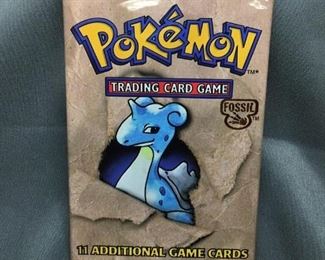 Factory Sealed Pokemon Fossil Unlimited 11 Card Booster Pack - 20.7 Grams