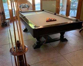 #101 $400.00. Beautiful Pool table with all the accessories! 32"H X 57"W X 101"L professional mover recommended. I have names of movers.