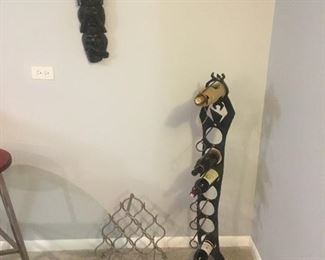 Steel Wine Rack Sculpture