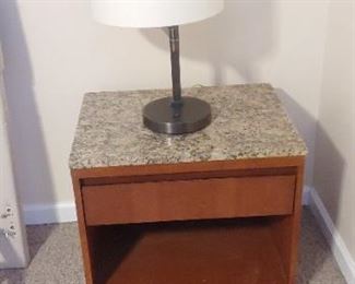 Matching marble-top end tables