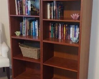 Bookshelves and books