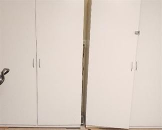 Nice white storage cabinets