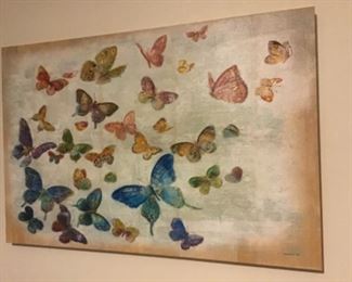 Oil painting of butterflies