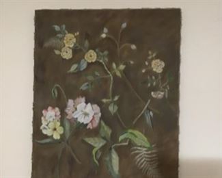 Pretty botanical oil on canvas