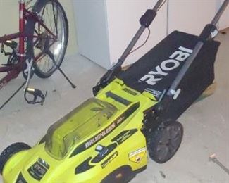 New Ryobi lawn mower bought and June only used six times
Runs on lithium batteries very very nice