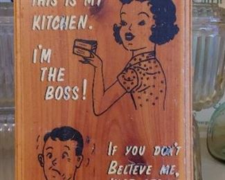 1950's kitchen sign