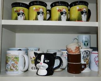 Coffee Mugs - $2 to 4 each; set of 4 Cat mugs - $12