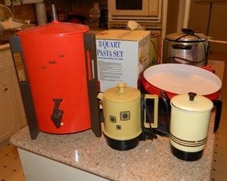 Retro Regal Poly Urn Coffee Maker - $25                                      Small gold coffee pot - $12                                                                      Metal coffee pot - $ 12