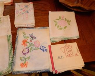 Needlepoint linens - various prices