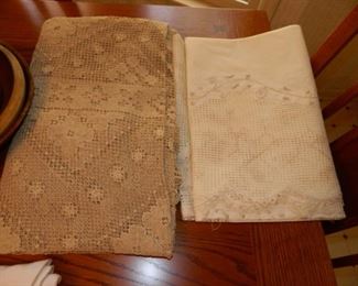 Lace tablecloths - priced separately