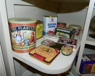 Tins & various items - priced separately