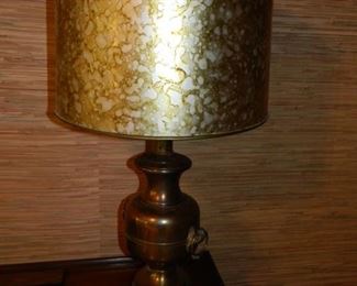 Brass lamp w/shade $65