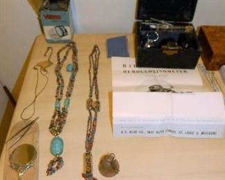 Vintage Hausser Hemoglobinometer $40                                            Jewelry items - priced separately