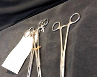 Lot of 3 Curved Tip Hemostats Location Shelf 7